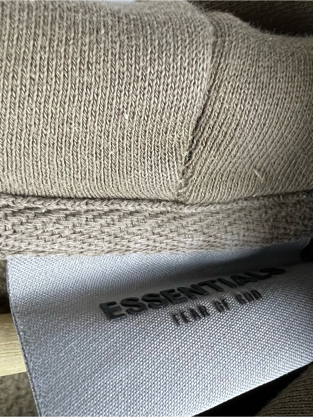 Essentials Fear Of God Beige Sweatshirt Hoodie Men’s Size XL - Picture 5 of 9